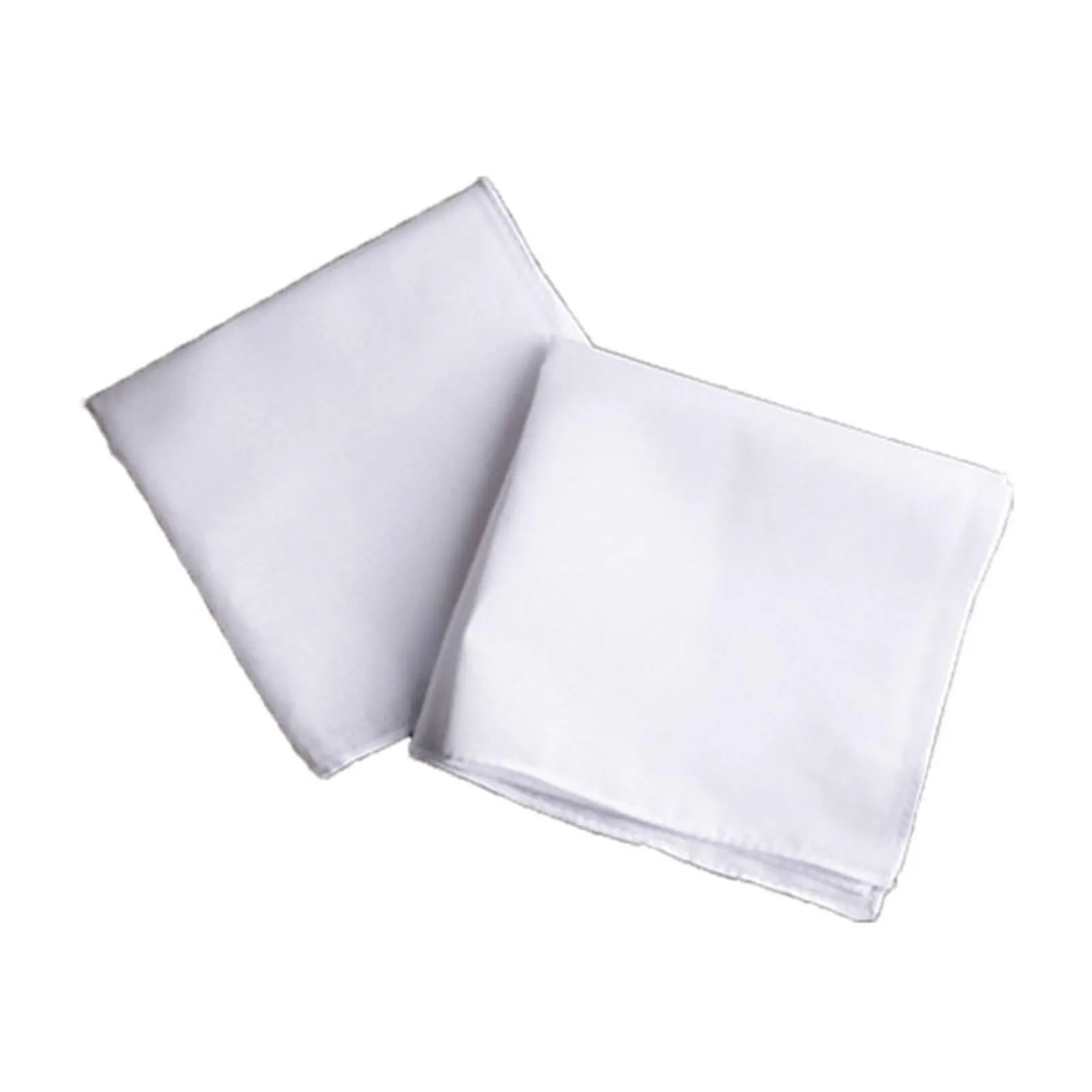 10 Pieces Cotton Hanky for Men Suit Solid White Handkerchiefs for DIY Crafts 28cmx28cm