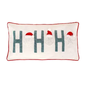 14 in. by 26 in. HGTV HO HO HO Pillow with Embroidery