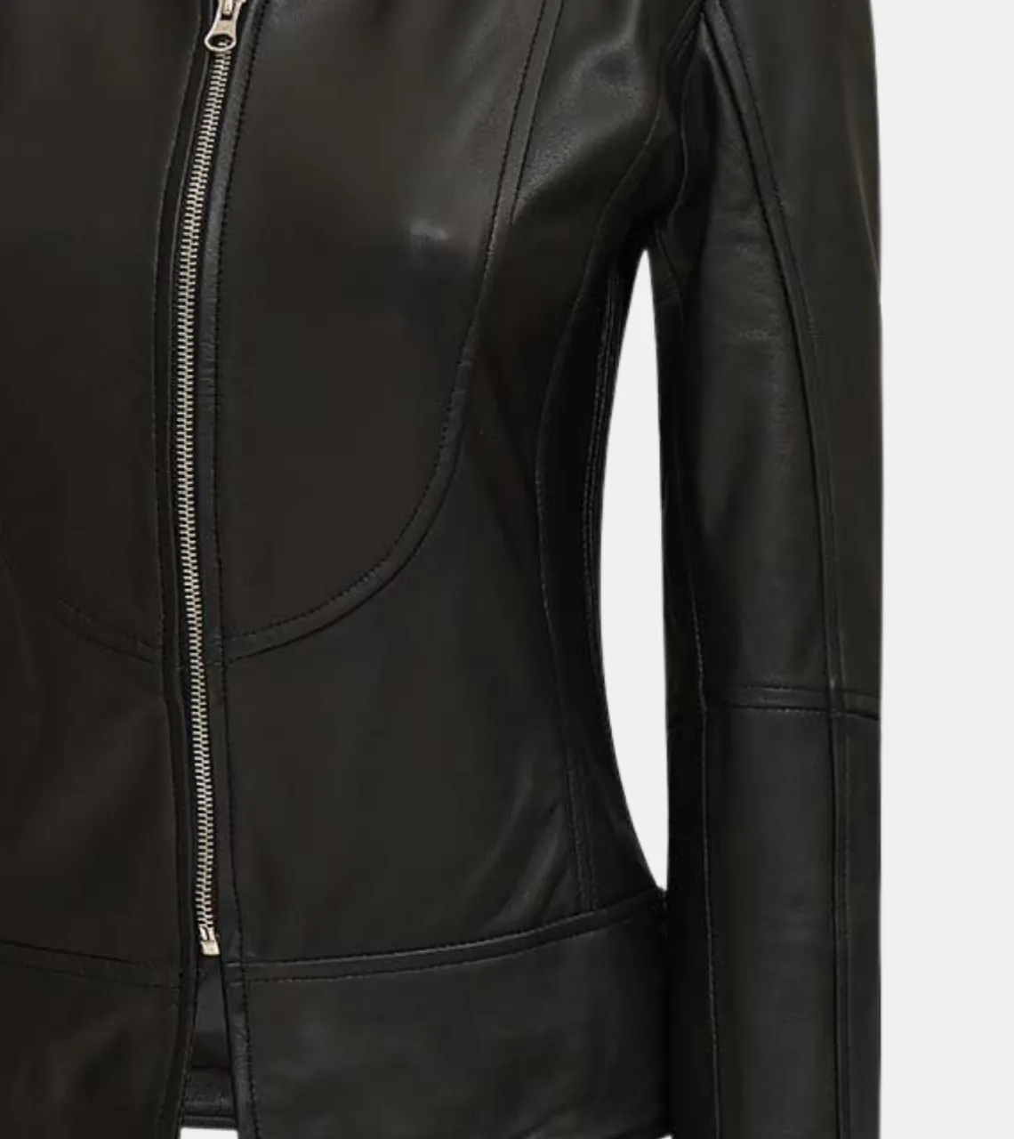 Albie Women's Black Leather Jacket