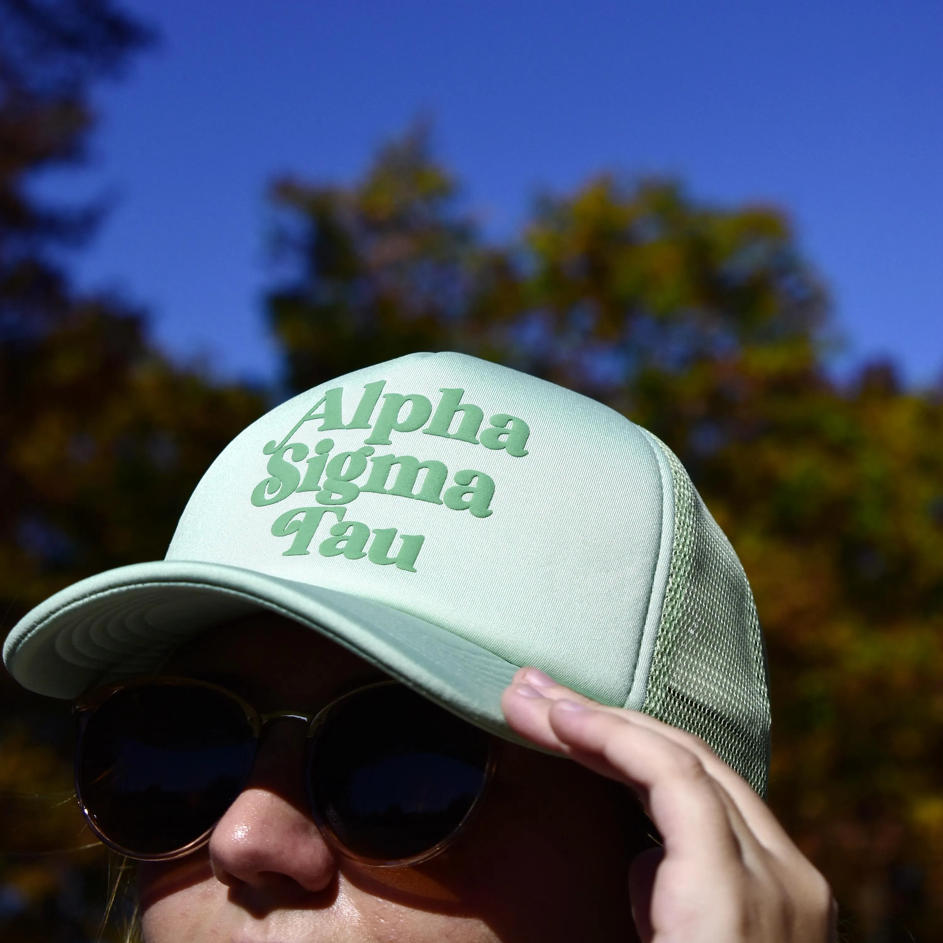 Alpha Epsilon Phi Baseball Cap, Mesh Trucker-Style Hat