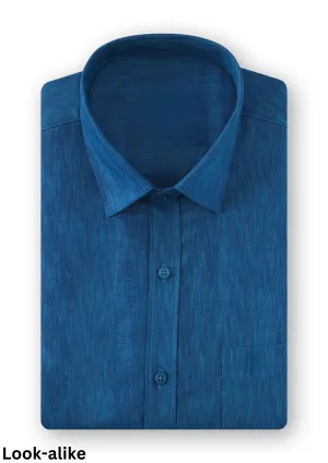 Attractive Blue Color Mens Cotton Shirt With Blue Border Dhoti