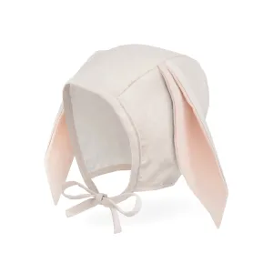 Baby Bunny Bonnet Muslin Lined Rabbit Hat | Warm Grey