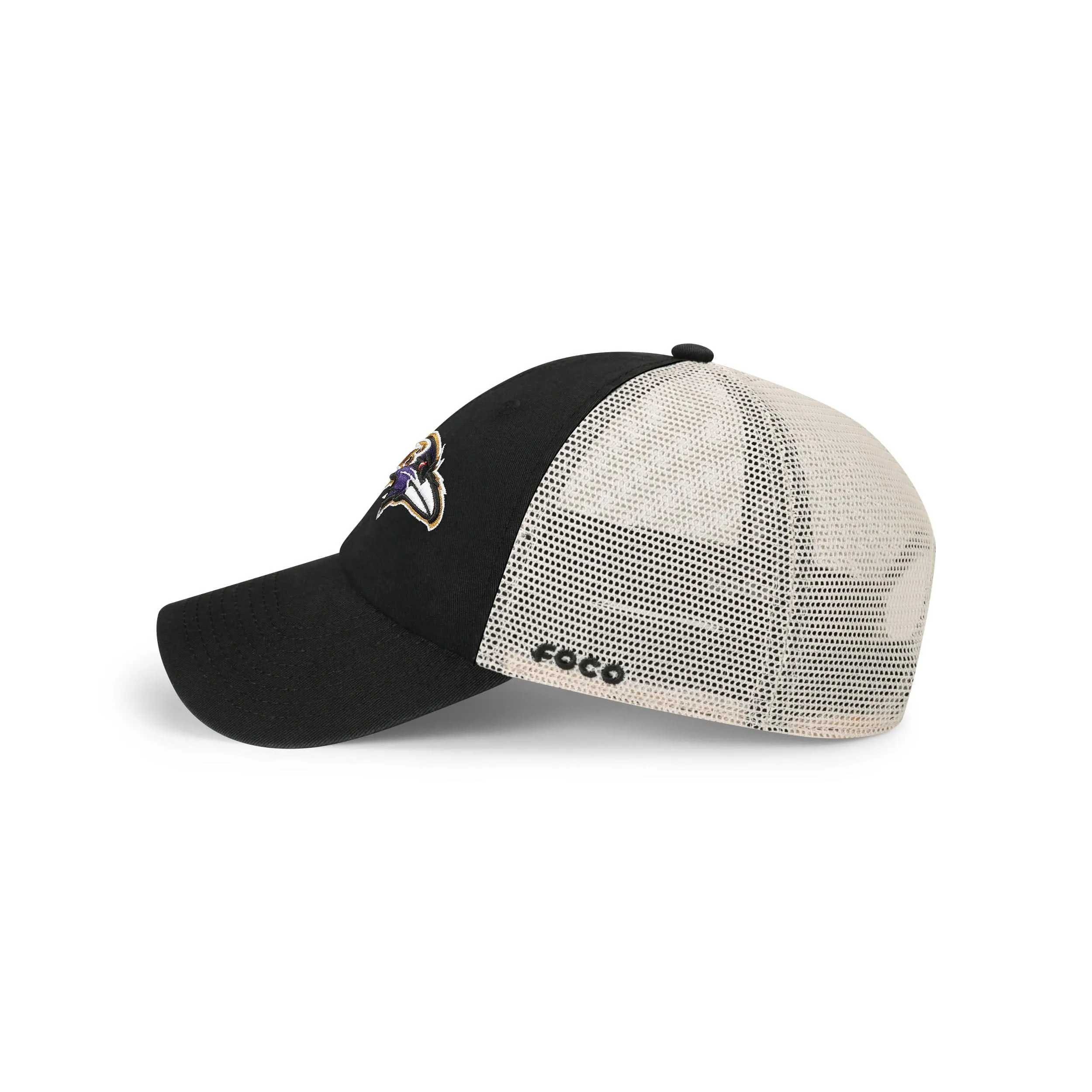 Baltimore Ravens NFL Black Primary Logo Casual Trucker Cap