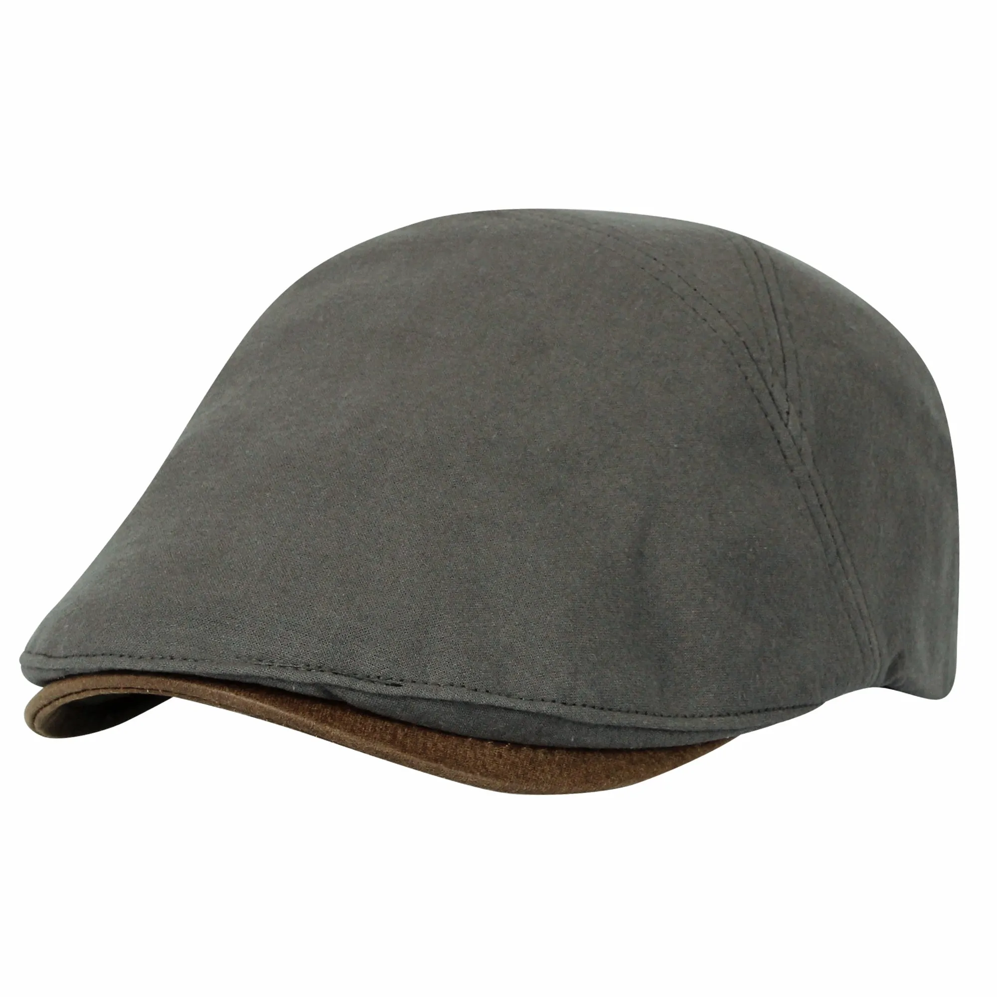 Basic Newsboy Hat Faux Leather Brim Adjustable Flat Cap SL31274