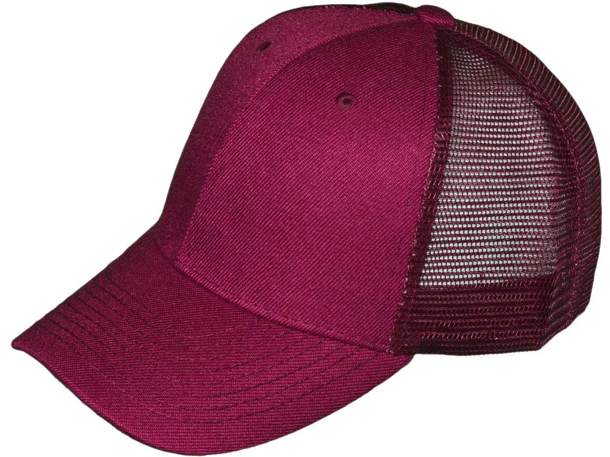 Blank Trucker Hats - Structured Mesh BK Caps