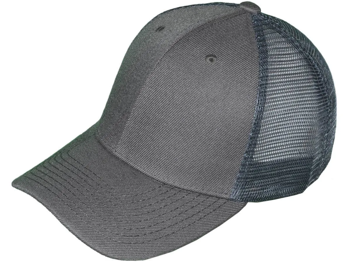 Blank Trucker Hats - Structured Mesh BK Caps