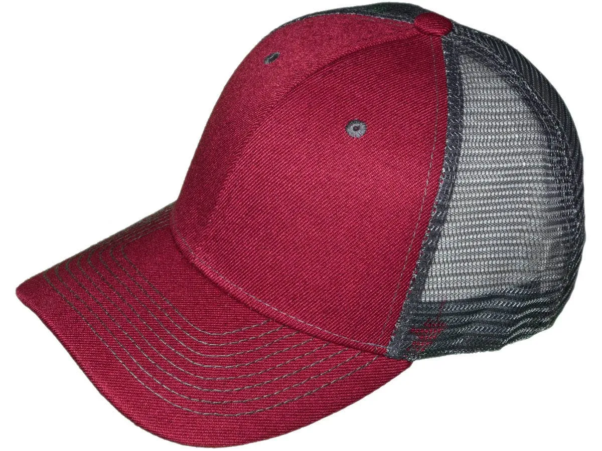 Blank Trucker Hats - Structured Mesh BK Caps