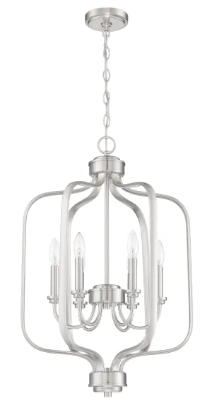 Bolden 6 Light Foyer in Brushed Polished Nickel