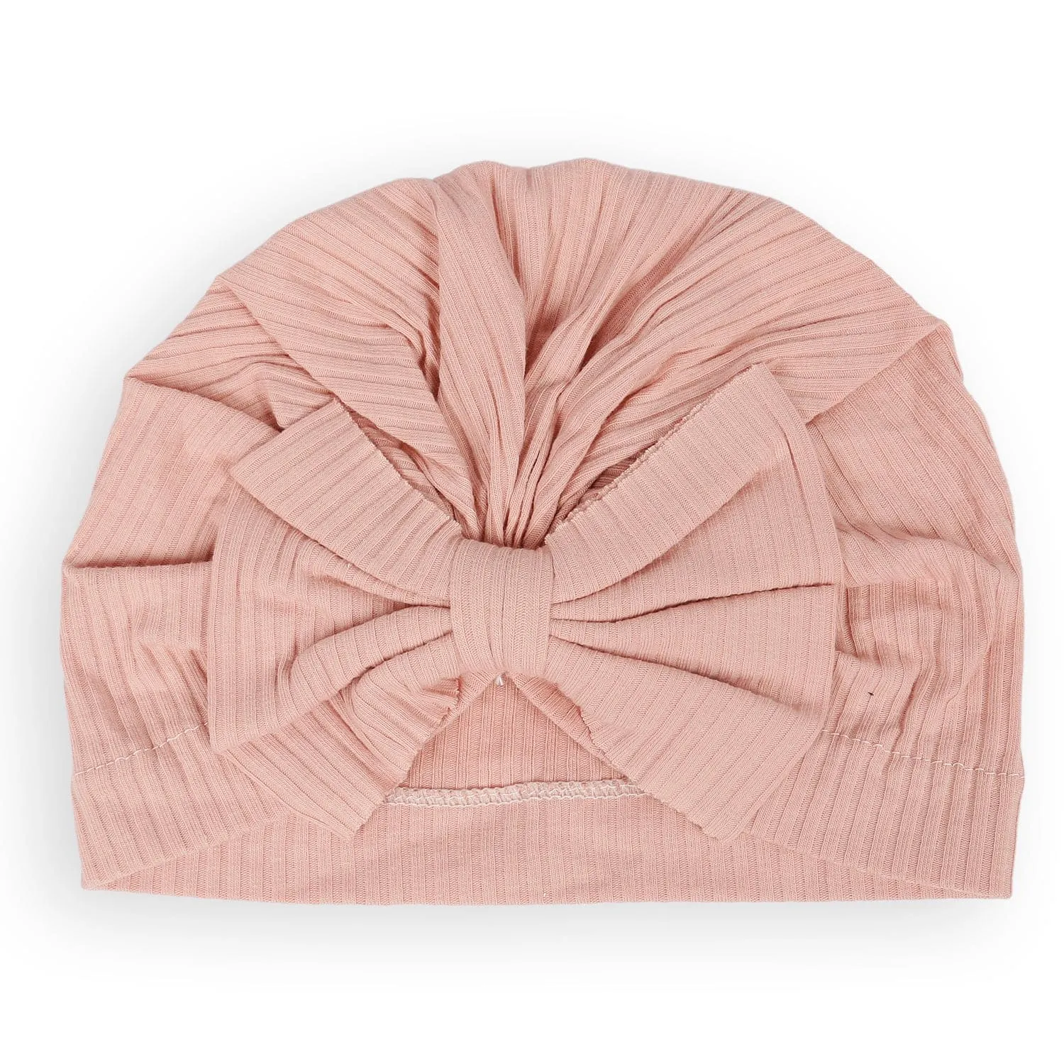 Bow Turban Cap - Peach