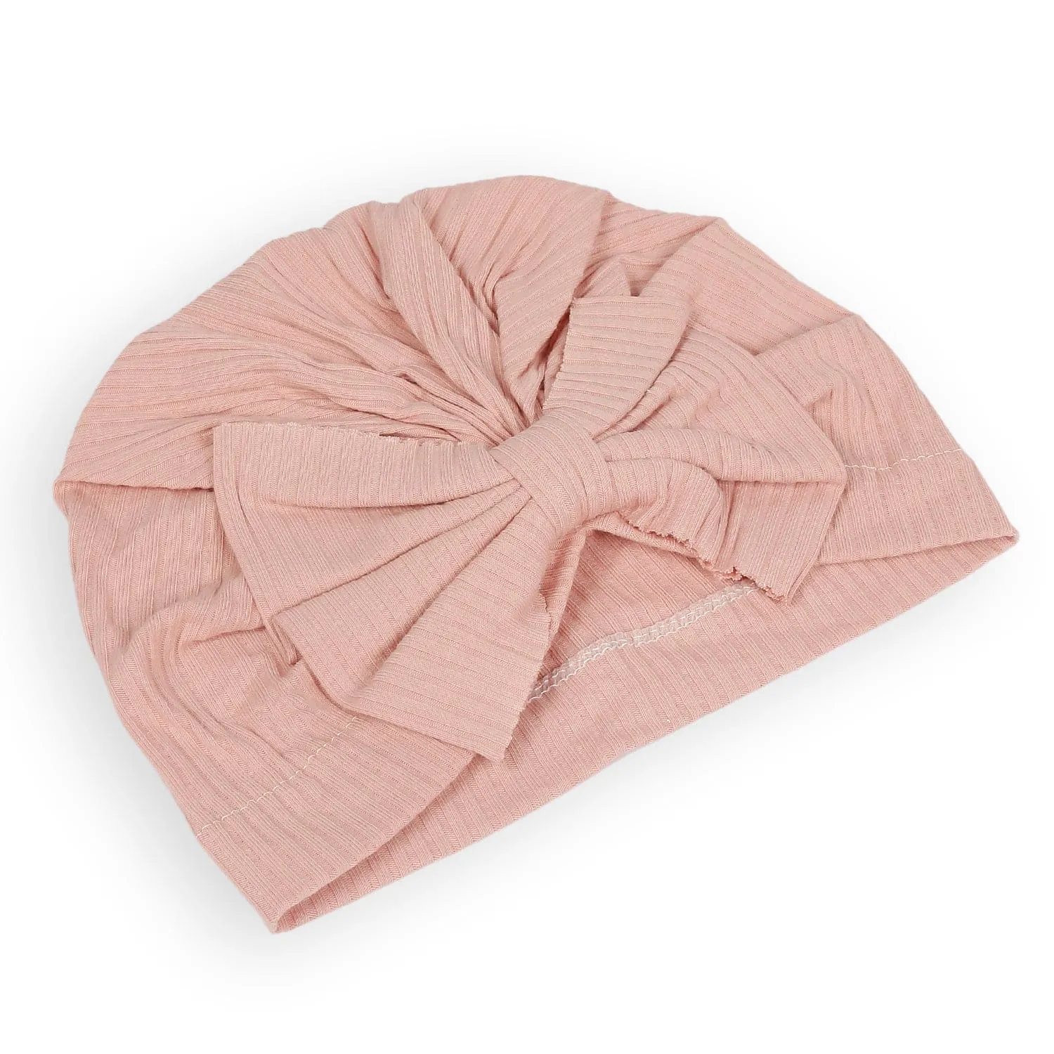 Bow Turban Cap - Peach