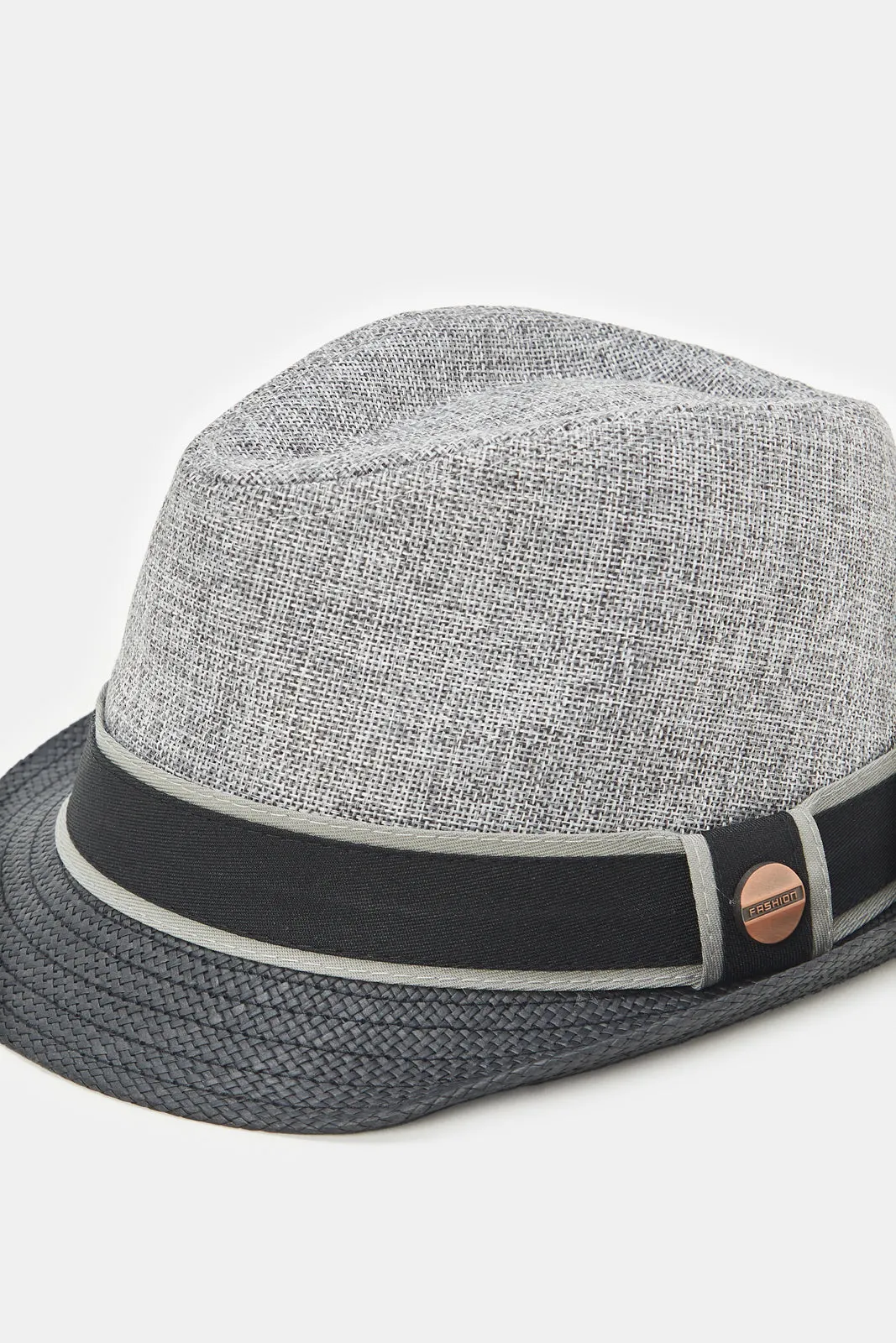 Boys Grey Fedora Hats With Band