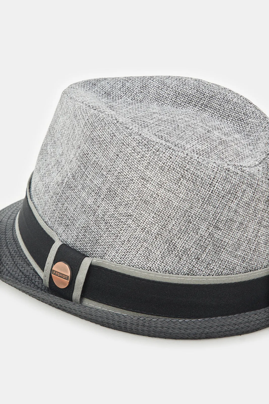 Boys Grey Fedora Hats With Band