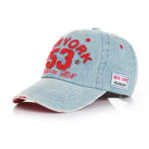 Brand New High Quality Kids Baseball Caps Baby Has & Caps Fashion Letter Jean Denim Cap Baby Boys Girls Sun Caps for 2-7Y