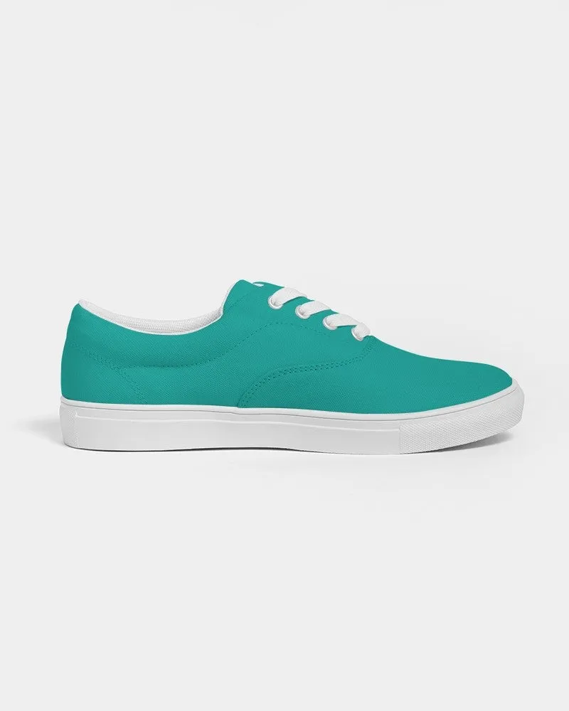 Bright Blue Cool Green Men's Canvas Sneakers | Men's | Bright Pure Blue Cool Green | C100M0Y50K0