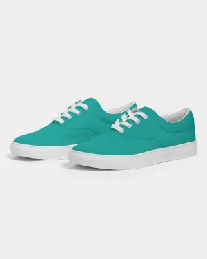 Bright Blue Cool Green Men's Canvas Sneakers | Men's | Bright Pure Blue Cool Green | C100M0Y50K0