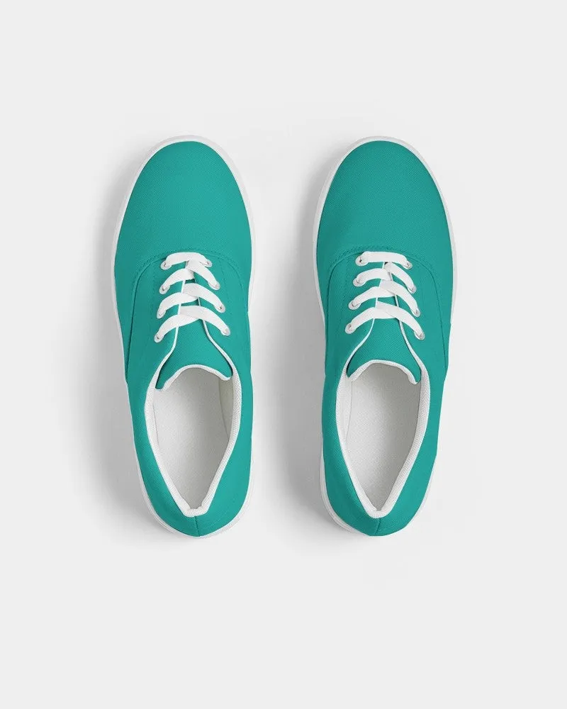 Bright Blue Cool Green Men's Canvas Sneakers | Men's | Bright Pure Blue Cool Green | C100M0Y50K0