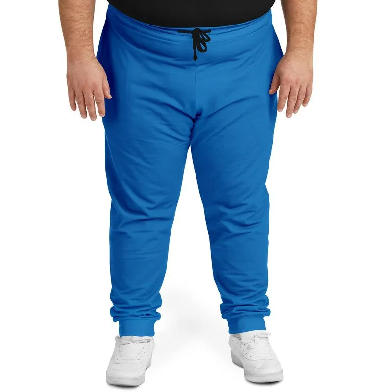 Bright Blue Joggers | Unisex | with PLUS sizes | Bright Pure Blue | C100M50Y0K0