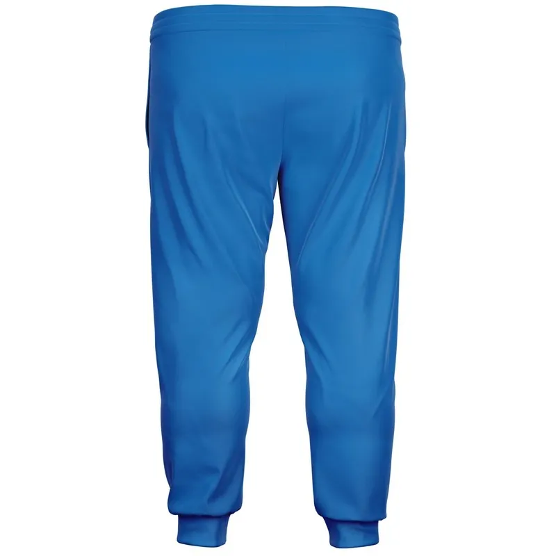 Bright Blue Joggers | Unisex | with PLUS sizes | Bright Pure Blue | C100M50Y0K0