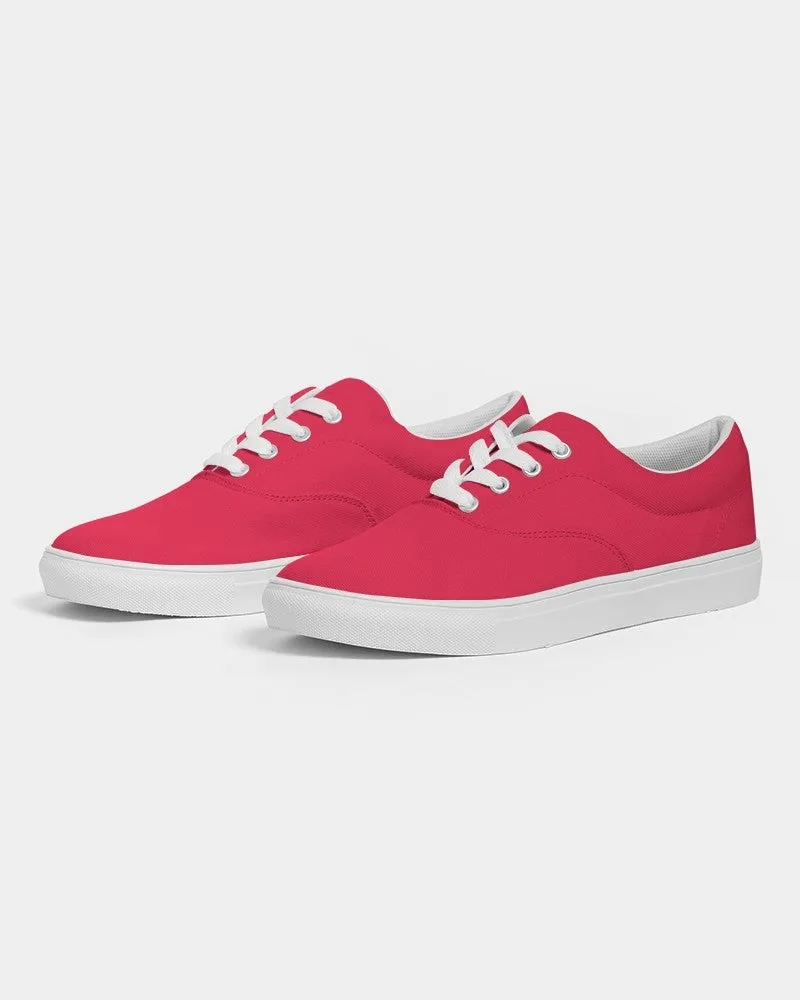 Bright Pink Red Women's Canvas Sneakers | Women's | Bright Pure Pink Red | C0M100Y75K0