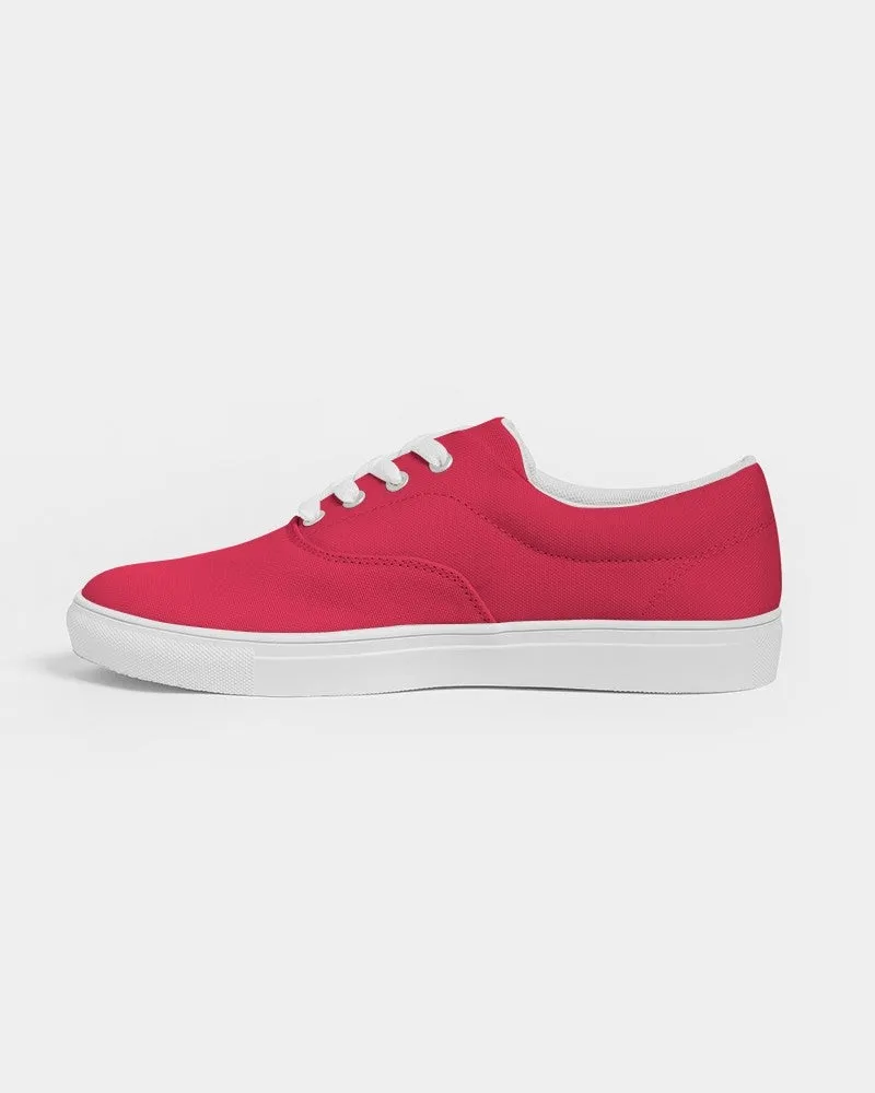 Bright Pink Red Women's Canvas Sneakers | Women's | Bright Pure Pink Red | C0M100Y75K0