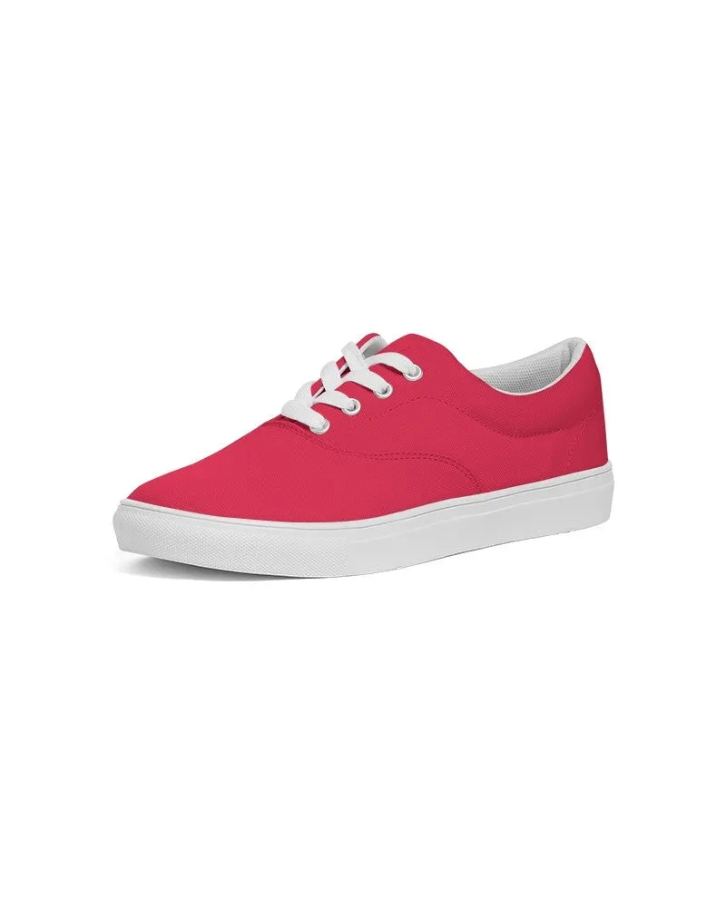 Bright Pink Red Women's Canvas Sneakers | Women's | Bright Pure Pink Red | C0M100Y75K0