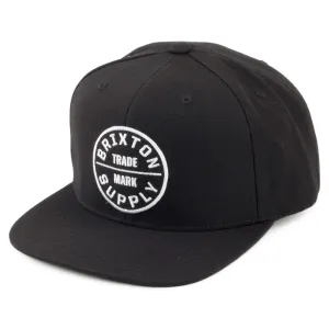 Brixton Hats Oath III Snapback Cap - Black