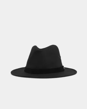 Brixton Messer X Adventure Fedora Hat Black/Black