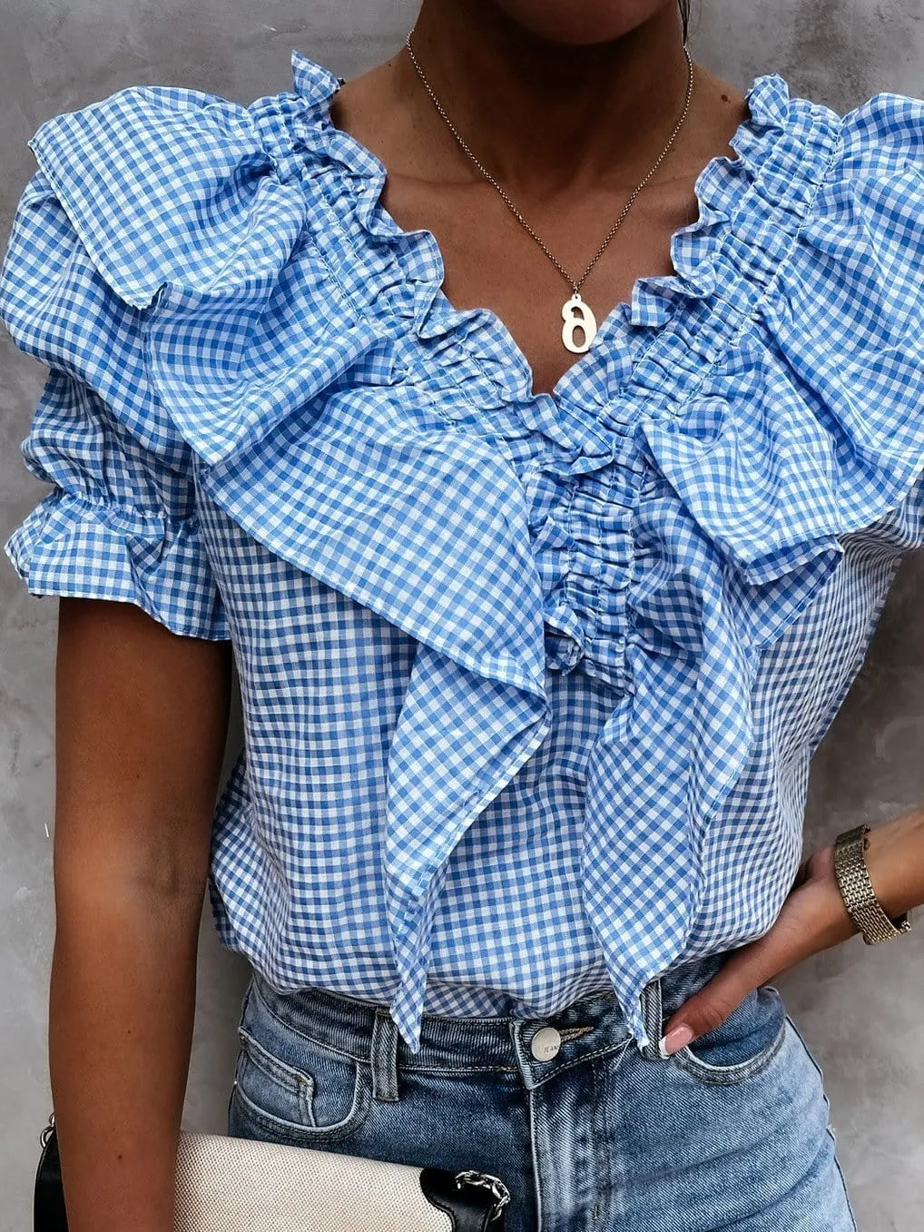 Casual Plaid Top