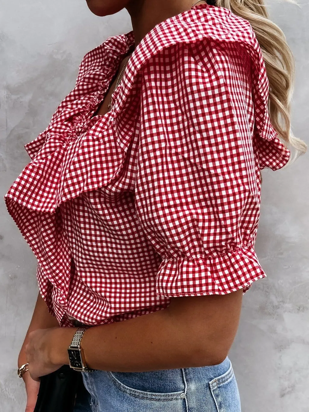 Casual Plaid Top