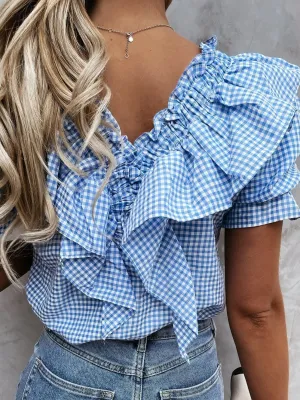 Casual Plaid Top