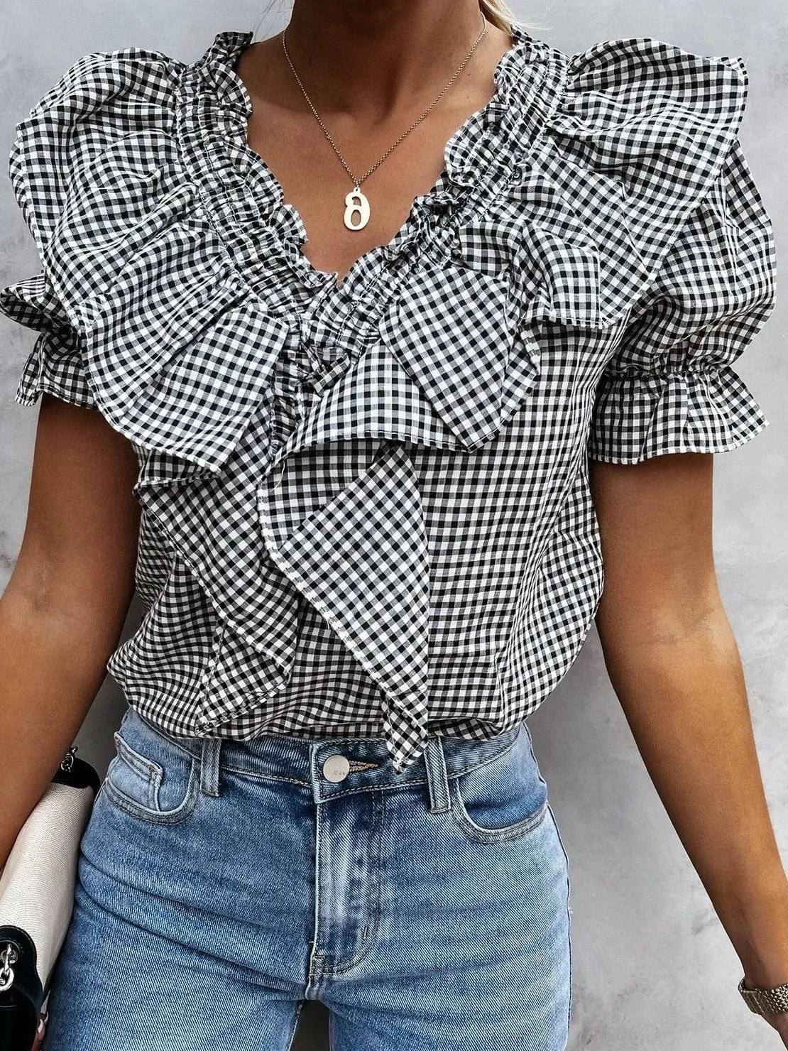 Casual Plaid Top