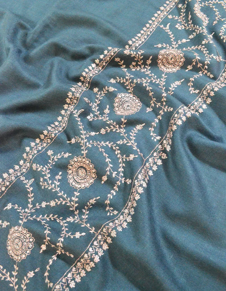 cerulean embroidery pashmina shawl 8217