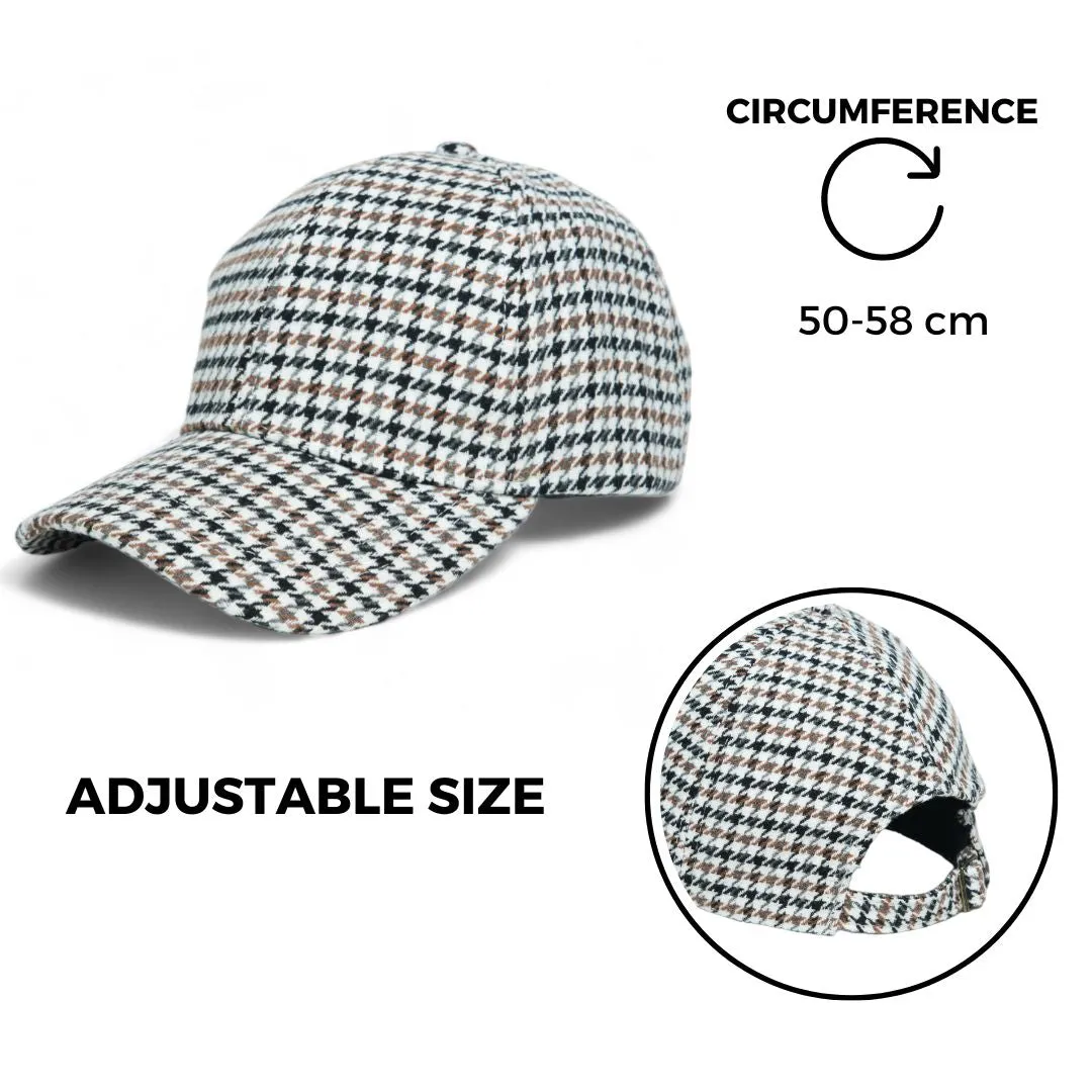 Chokore Autumn Herringbone Pattern Baseball Cap (White)