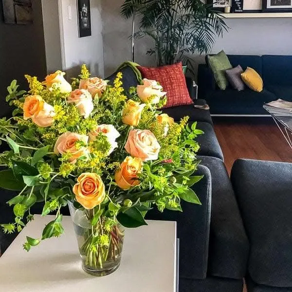 Coral Long-Stem Roses