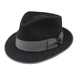 Dobbs Hashtag Wool Felt Fedora Hat in Black