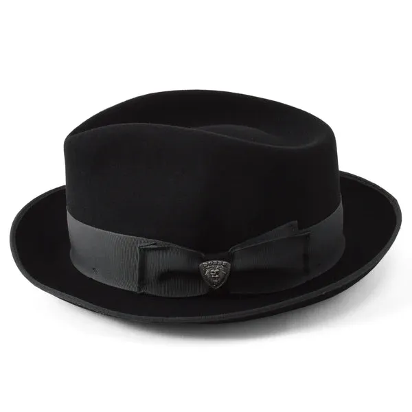 Dobbs Hashtag Wool Felt Fedora Hat in Black