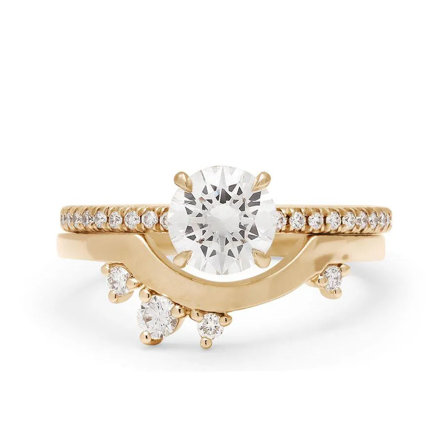 Eleonore Delicate Pave Ring - 14k Gold & White Diamond (0.90ct)