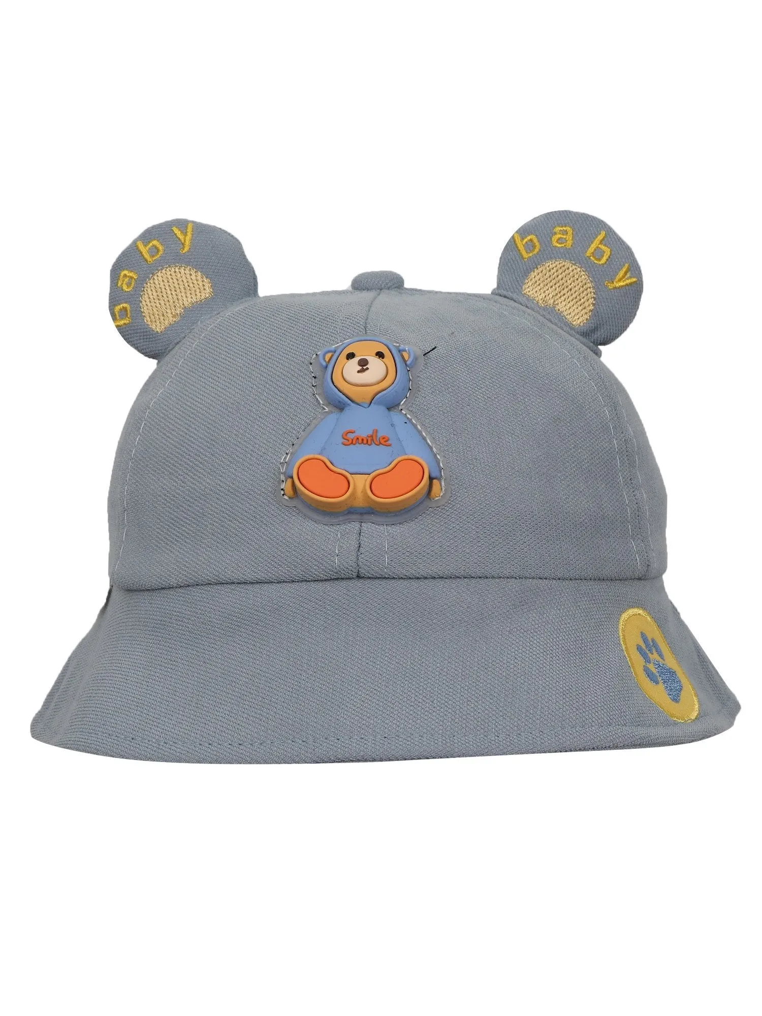 FabSeasons BabyBear Kids Cotton Bucket Cap/Hat for Sun Protection (1-3 Years)