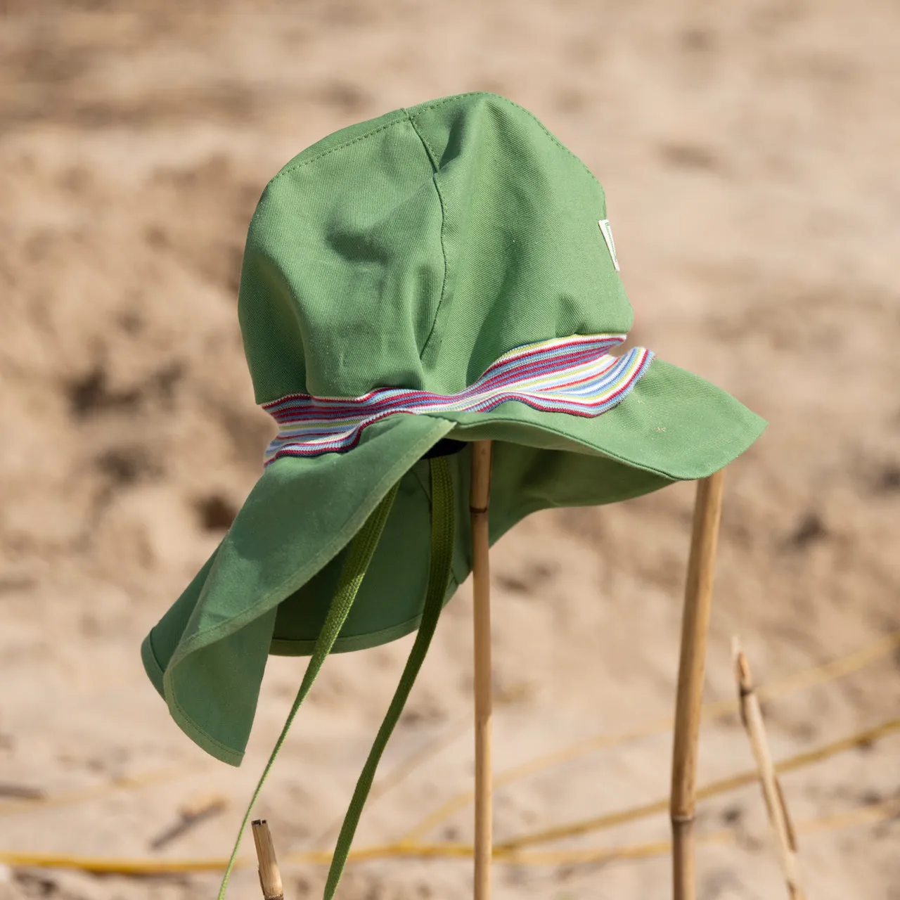 Firefighter UV Sun Hat in 100% Organic Cotton - Stripes (6-12m) *Last ones