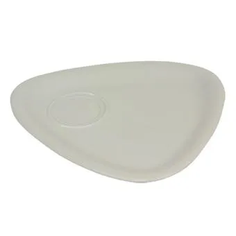 Genware White Triangular Gourmet Plate