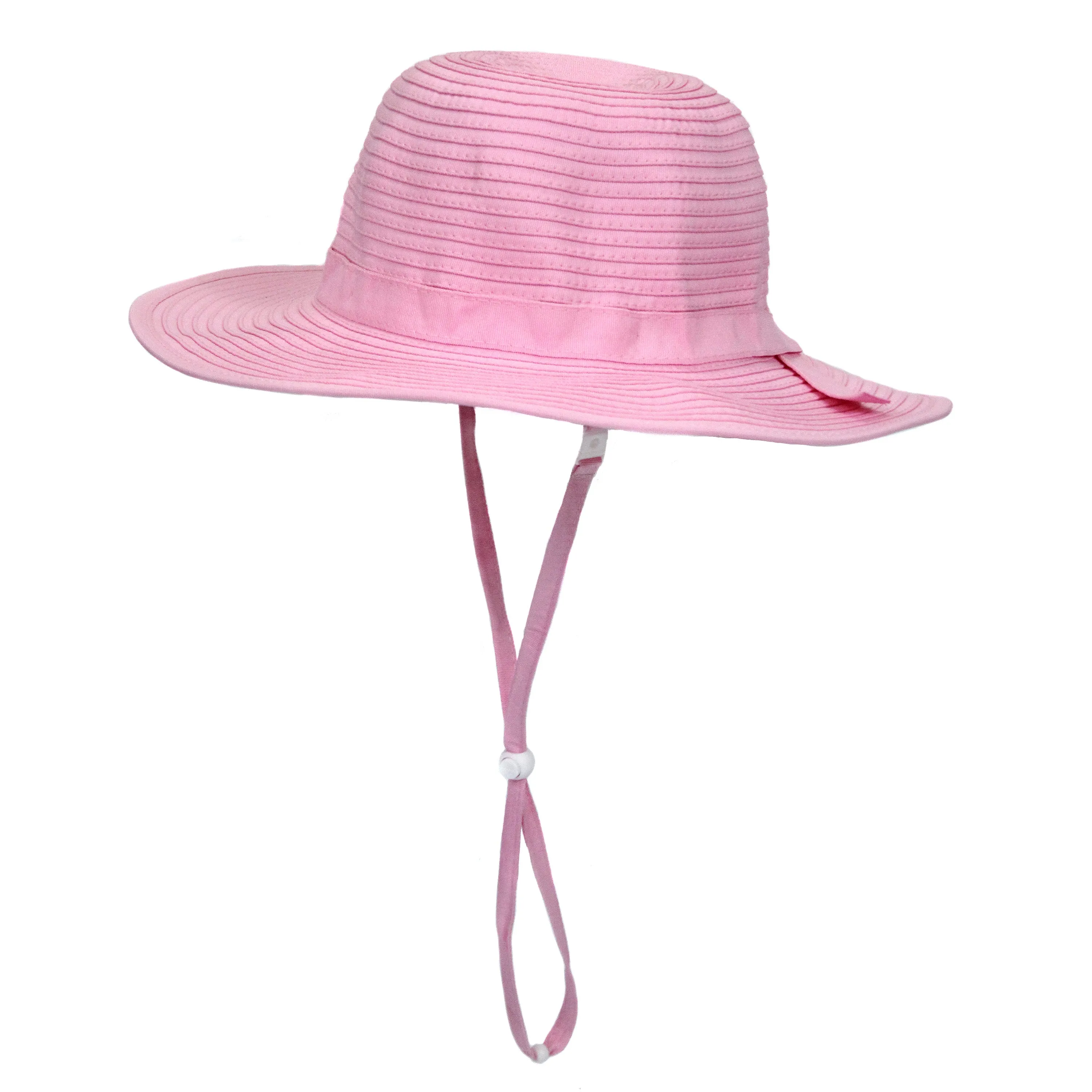 Girls Wide Brim Sun Hat - Pink