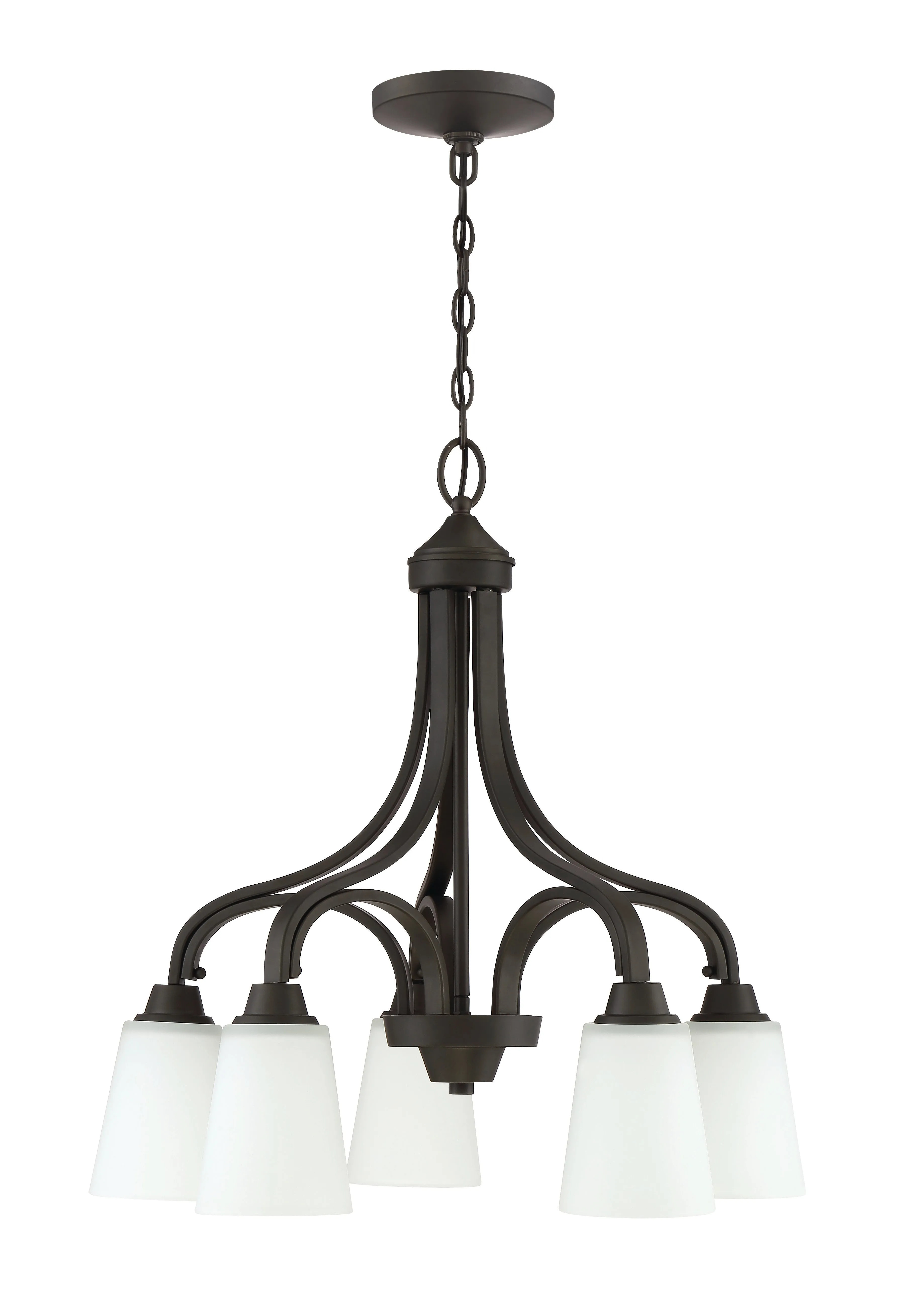 Grace 5 Light Down Chandelier in Espresso