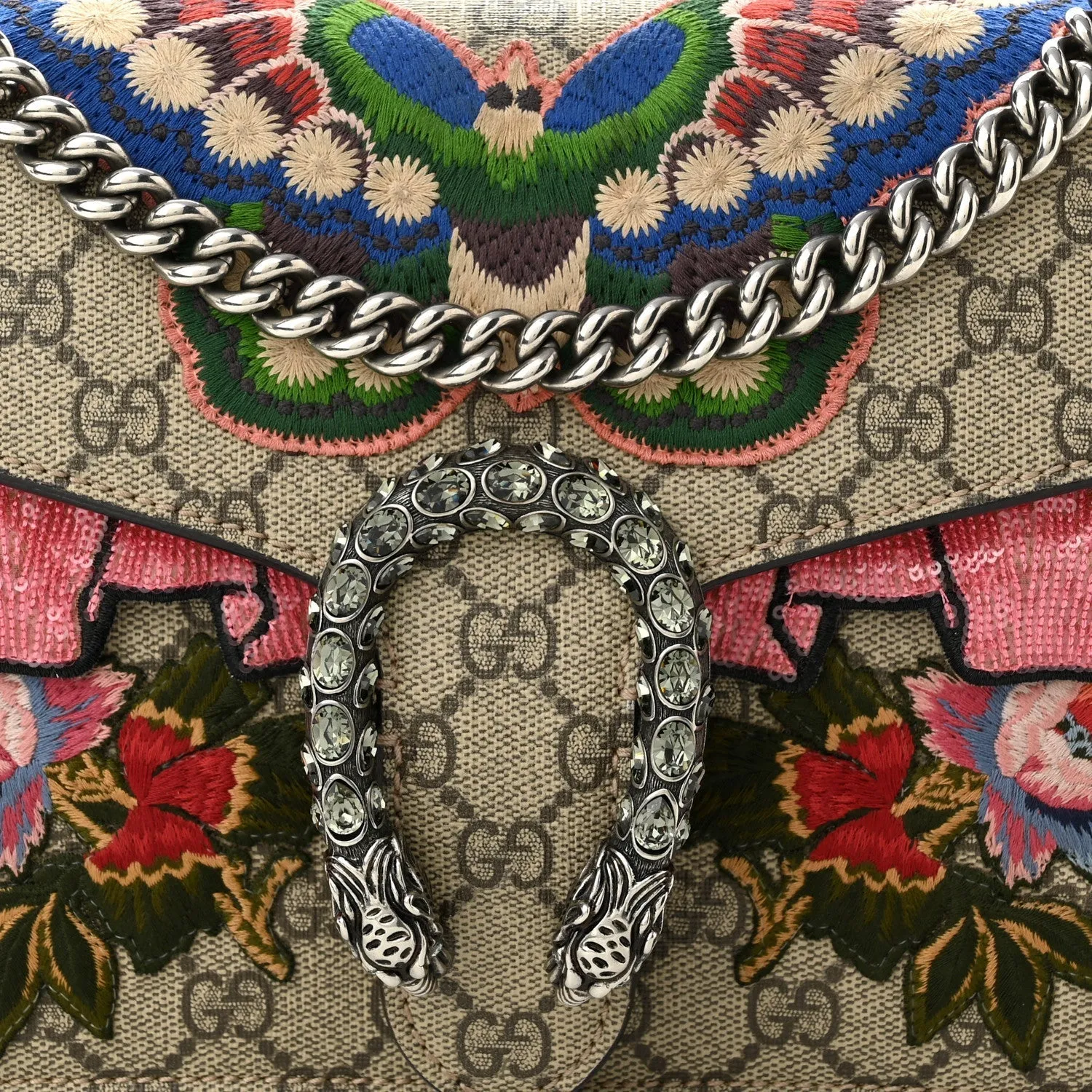 Gucci Gg Supreme Embroidered Small