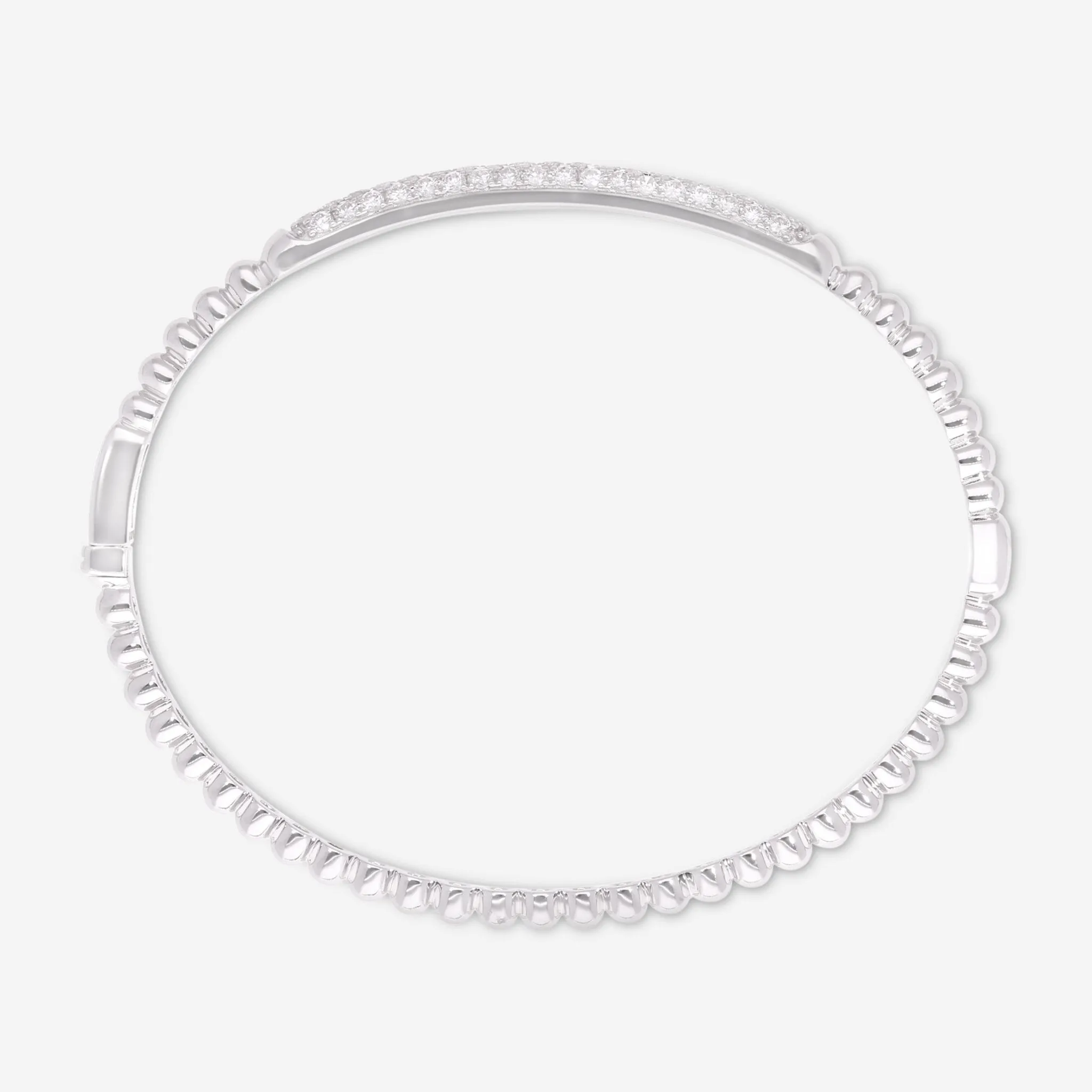 Ina Mar 18K White Gold Diamond Bangle Bracelet ALB-11781-16