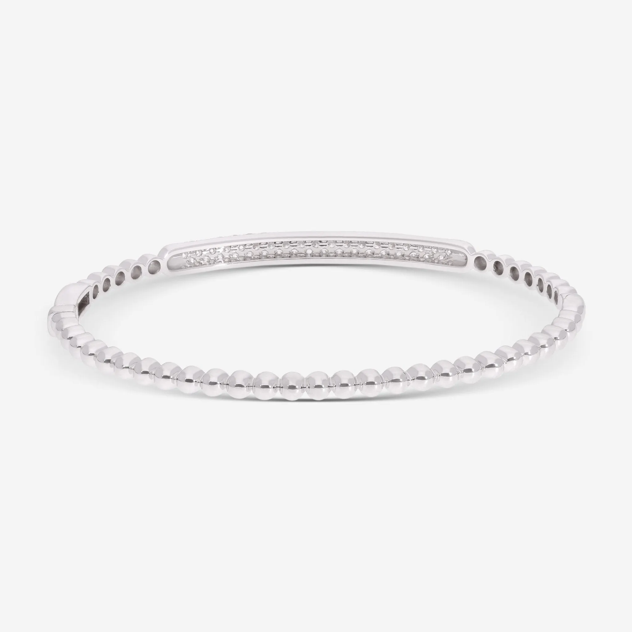 Ina Mar 18K White Gold Diamond Bangle Bracelet ALB-11781-16