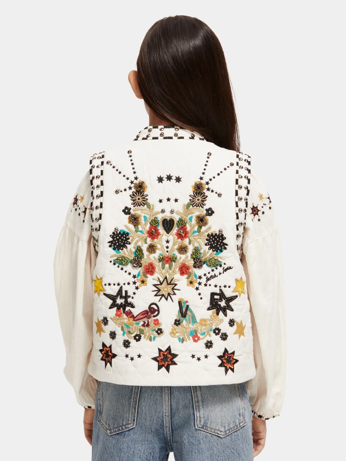 Kids - Oversized embellished gilet