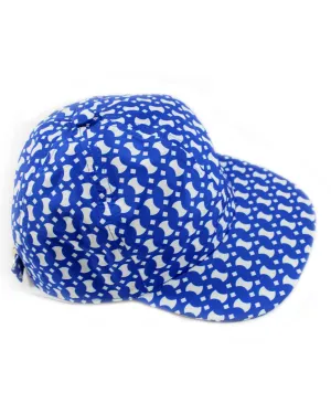 Kiton Cap White Royal Blue Design - Beachwear Hat - Size M SALE