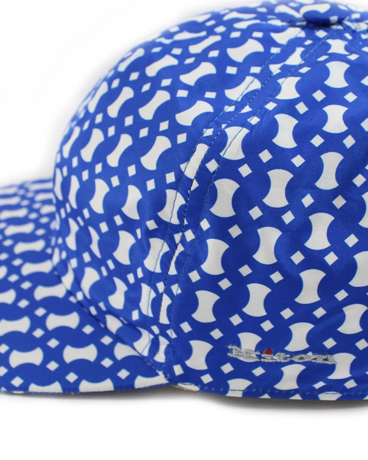 Kiton Cap White Royal Blue Design - Beachwear Hat - Size M SALE