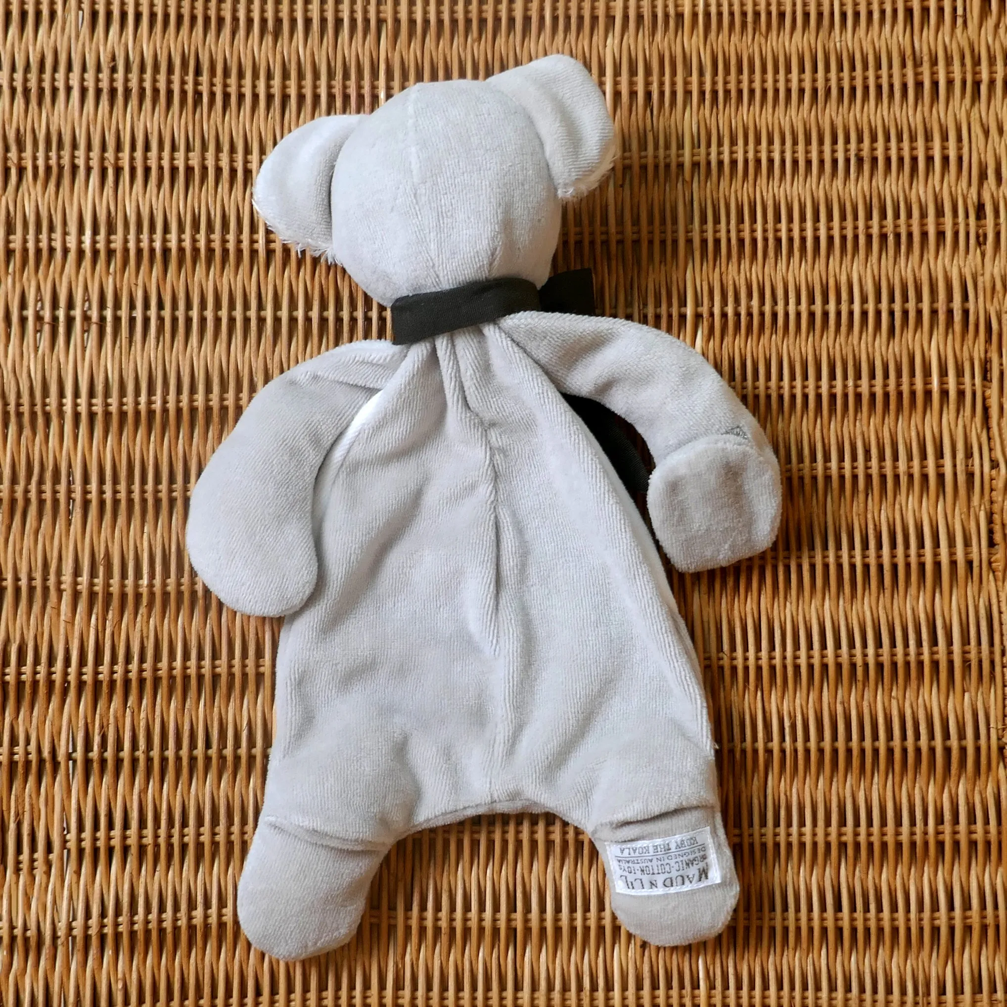 Koala Comforter Toy - Organic Cotton - Baby Gift Unboxed - Ash Grey/ White - 30cm