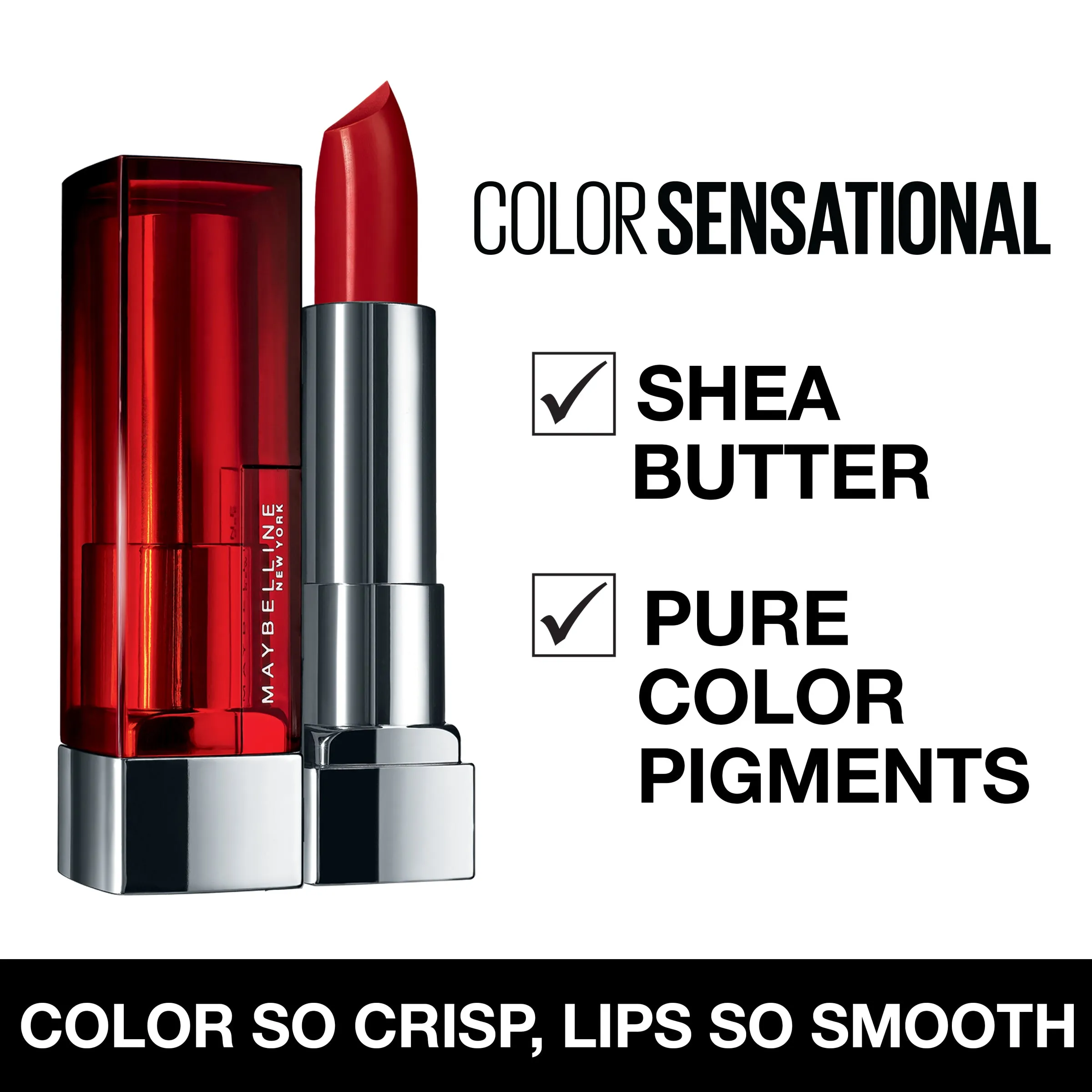 Maybelline Color Sensational The Creams Lipstick with Shea Butter - Red Hot Chase 333